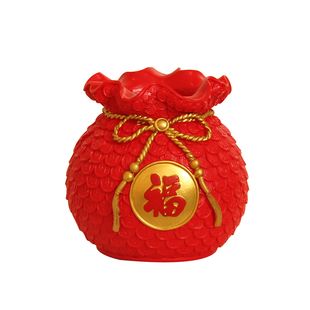 麦穗招财大麦插花花瓶摆件新春前台装饰品新年发财果福袋开业礼品