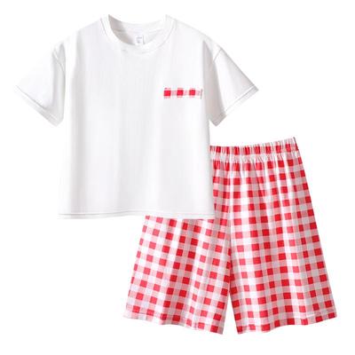 女童睡衣夏季纯棉短袖短裤