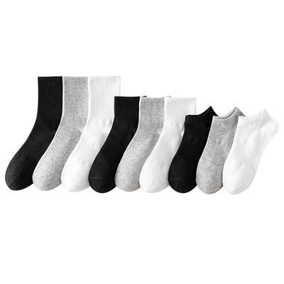 白色袜子男士纯棉防臭吸汗