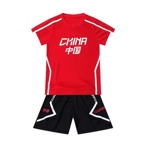 儿童足球服套装女生男童夏季速干训练队服印号小学生表演球衣定制