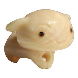 保真天然猛犸牙小白狗蜡笔小新可爱手串文玩配饰单圈手链背云侧挂