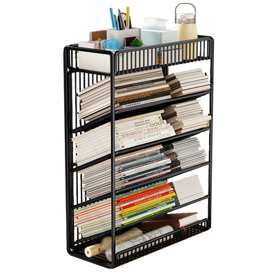 桌边置物架书桌旁带轮简易柜子