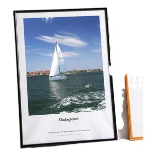 WIKEA/维佳家居 窄边铝合金相框挂墙画框装裱拼图框海报黑色框架