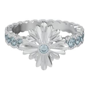 Mouhooland暮后之地新品爱欲之眼花戒指925银情侣款对戒原创精致