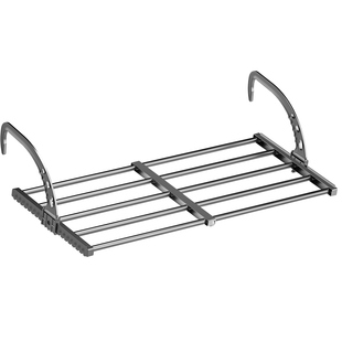 阳台晾衣架家用窗户栏杆晾鞋架神器挂室外可伸缩凉晒袜子置物架子