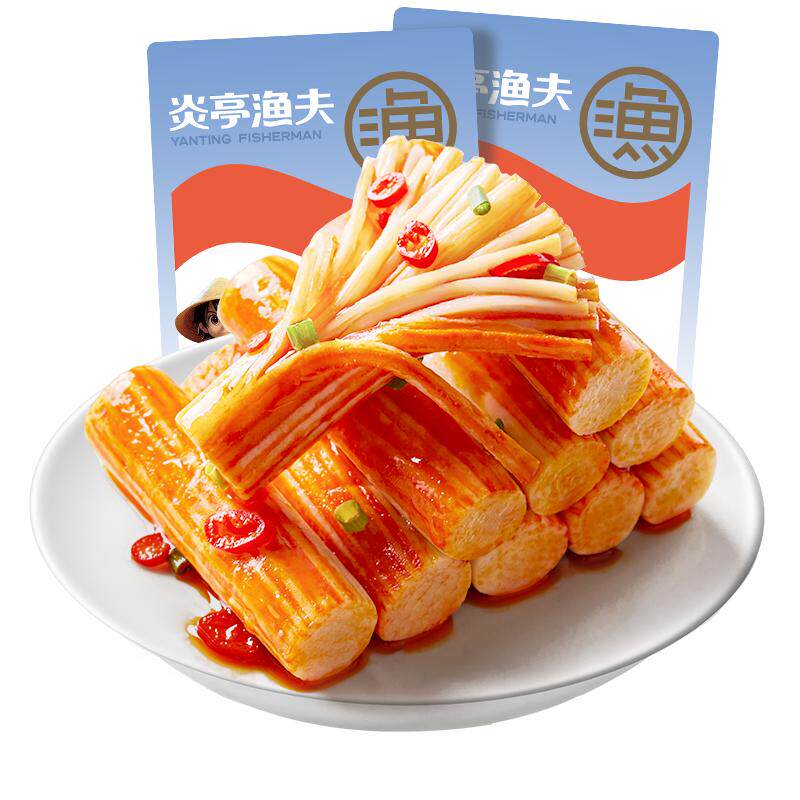 炎亭渔夫手撕蟹柳蟹味棒即食蟹肉蟹系列