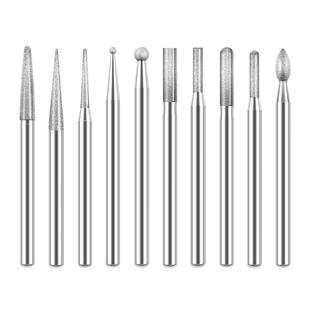 金刚石磨头3mm加长金刚砂合金磨针磨棒雕刻玉石打孔针打磨固定针