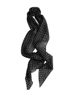 日系学院风窄长条豹纹领带