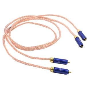 AUDIOSOST声弦单晶铜音频线双莲花RCA信号线音响hifi连接线音箱线