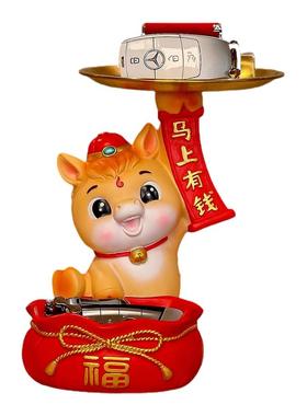 国潮马年装饰福袋马入户玄关装饰