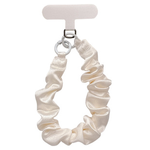 原创丝绸发圈手机挂绳手腕款防丢挂件防盗链手绳轻奢小众短款腕带相机包包钥匙扣挂饰高级感气质链条女垫片壳