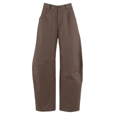 YOEYYOU秋冬纯棉外弧立体长裤女