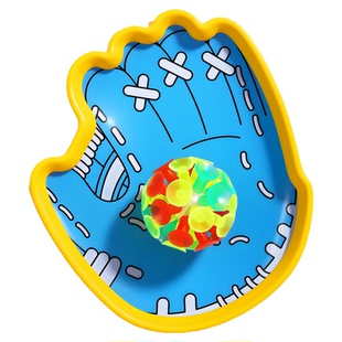 趣味吸盘抛接球亲子户外室内运动手掌粘粘球儿童益智玩具手抓球拍