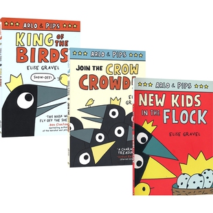 Arlo & Pips King of the Birds Join the Crow Crowd 阿乐和皮普3册 温馨漫画 儿童科普 友谊主题 英文原版进口图书
