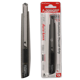 进口NT美工刀A-300GRP小号9mm汽车贴膜皮革裁纸全金属介刀架