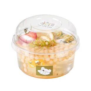 水果捞打包盒芋圆糖水碗烧仙草杯子冰粉专用碗一次性冰汤圆桶商用