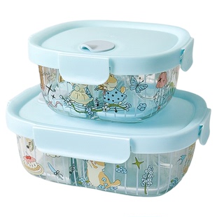 玻璃分格饭盒上班族2025新款饭盒饭菜分离打包餐盒女高颜值便当盒