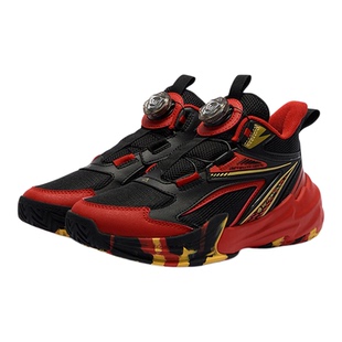 361童鞋 男童网面透气篮球鞋 儿童旋钮运动鞋 2026春季青少年球鞋