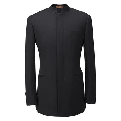 吉约蒙中山装男黑色新中式西服套装新郎结婚礼服国风订婚西装外套