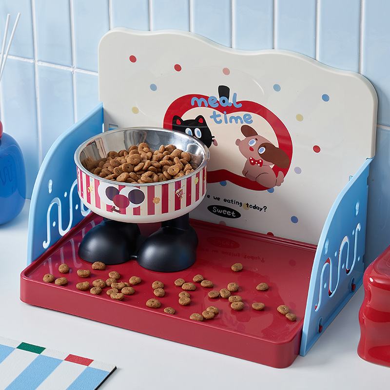 宠物多巴胺餐桌猫咪狗狗零食收纳架猫咪可调节防漏食餐桌宠物用品