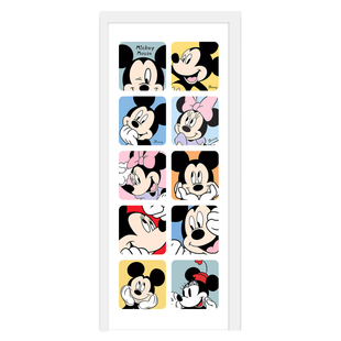 米奇米妮门贴纸高级感遮丑卡通可爱装饰木门翻新自粘衣柜改造整张