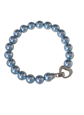 爆款老钱风银蓝玫瑰珍珠手链女