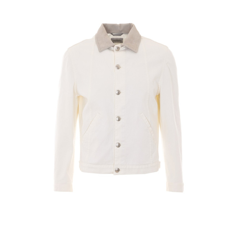 Brunello Cucinelli 男士白色棉质牛仔BC夹克 26早春意大利代购正