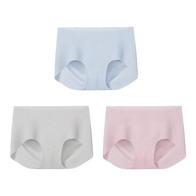 ubras无尺码无痕内裤女中腰平角裤纯棉抗菌加长底裆高弹三角短裤