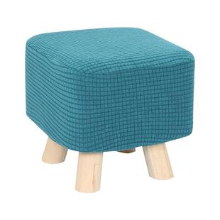 弹力通用蘑菇凳子套罩加厚布艺换鞋脚凳套矮方形圆形高矮小皮墩套