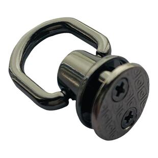 包包五金配件侧夹螺丝扣 双孔和尚头两侧固定D型扣环金属改造吊环