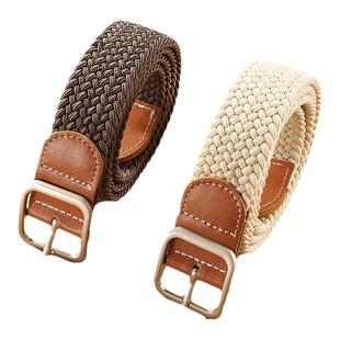 GIAPOS针扣帆布弹力编织腰带潮男女通用百搭休闲皮带潮款牛仔裤带