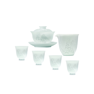 景德镇茶具官方泡茶盖碗专用瓷器陶瓷杯高档功夫茶具套装新款礼盒