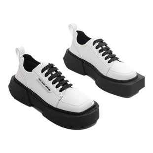 CHOCO CONCERT设计鞋履丨 圆方不对称板鞋秋冬球鞋厚底时尚休闲鞋