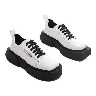 圆方不对称厚底休闲鞋