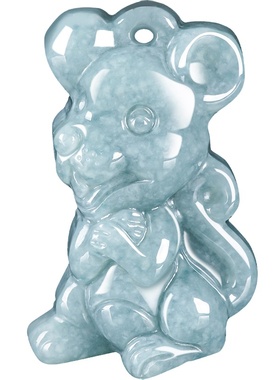 天然蓝水翡翠十二生肖吊坠