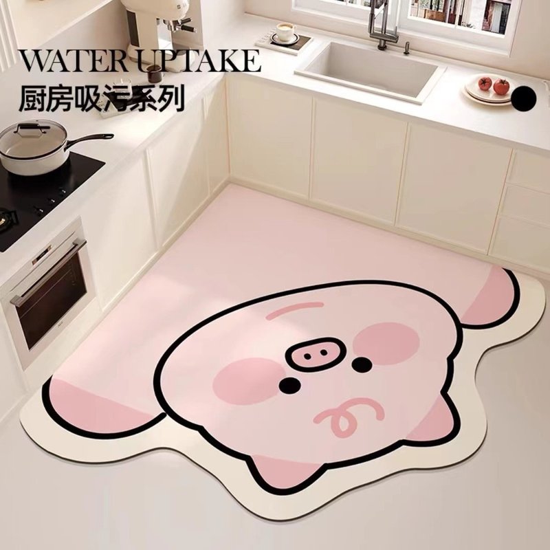 卡通厨房地垫家用浴室地毯耐磨垫打理耐脏脚垫吸水卫生间防滑易