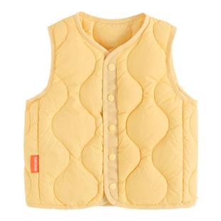 白鸭绒2025新款儿童羽绒马甲宝宝内搭坎肩男童女宝宝秋冬羽绒背心