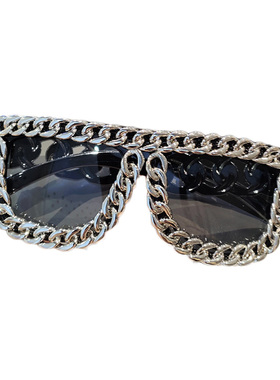 欧美朋克风大金链派对墨镜