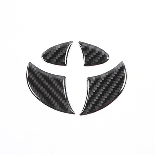 适用于超霸4runner改装丰田车标贴车头后尾门车标logo装饰碳纤贴