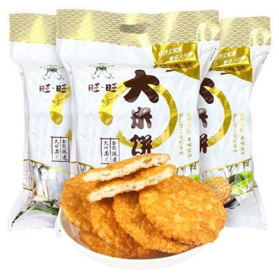 旺旺开心大米饼汪汪整箱休闲135g