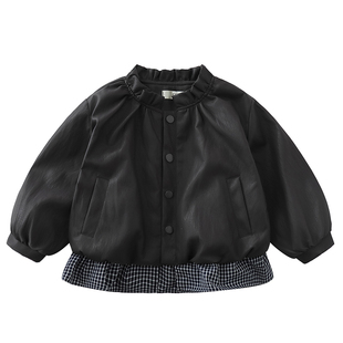 女童皮衣外套春秋款2026新款儿童春装女宝宝春季衣服小女孩皮夹克