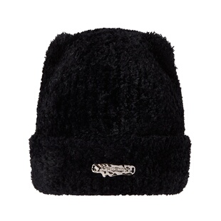 【赵露思同款】FILA FUSION熊耳帽斐乐帽子针织帽新款毛线帽冬帽