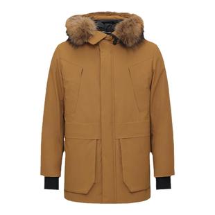 Navigare意大利小帆船中长款羽绒服男冬季新款连帽毛领保暖外套