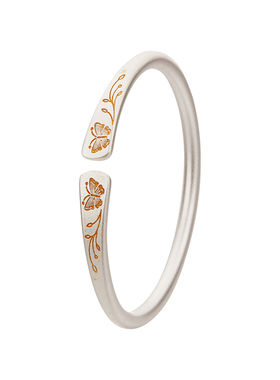 顺庆银楼足银9999银蝶枝手镯女