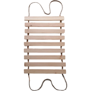 实木猫绳梯 爬架自制配件梯子猫窝架爬麻绳软梯猫吊桥猫咪猫爬架