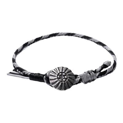 roninmade高级设计黑白编织手链