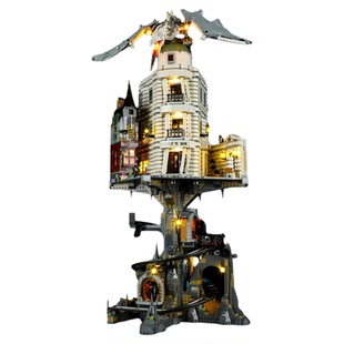 YEABRICKS适用乐高哈利波特 76417灯饰 古灵阁巫师银行灯光组配件