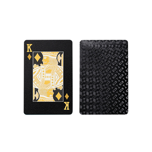 黑金色pvc塑料扑克牌防水防折耐打耐用掼蛋朴克纸牌高端加厚加硬