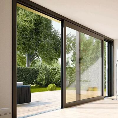 澳标铝合金门窗推拉门标配Doric把手降噪阳台双层钢化玻璃推拉门