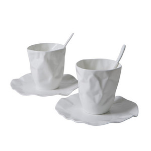 创意咖啡杯陶瓷水杯艺术折纸杯个性马克杯下午茶杯子骨瓷杯具套装